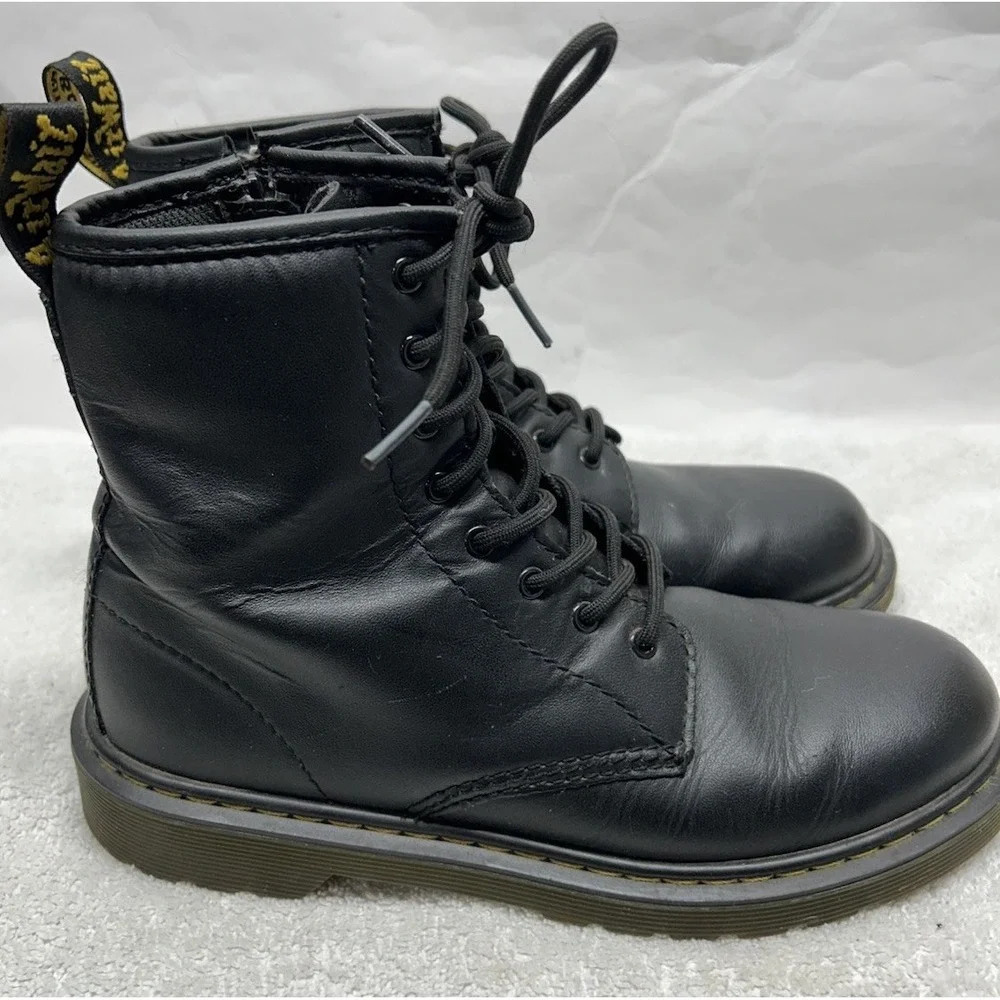 Dr Martens Youth Size 5 Brown Leather Softy T Delancy Zip Up Boots